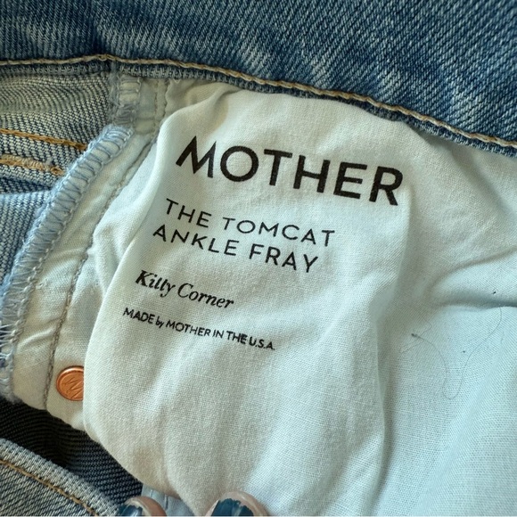 MOTHER Denim The Tomcat Ankle Fray Straight Leg Jeans Kitty Corner Women’s 26 - Picture 13 of 16